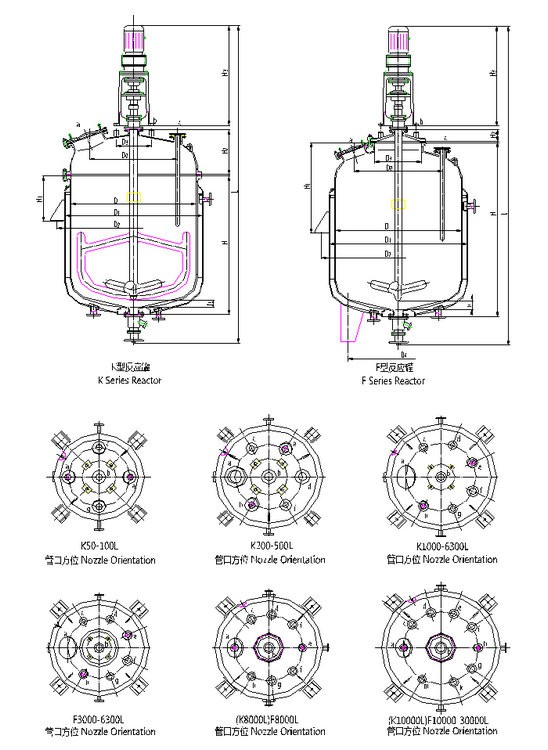 闭式搪玻璃反应釜(图1)